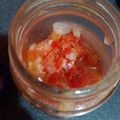 El cooksnap de Aldana Leguiza cuando hizo Salsa criolla.