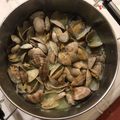 El cooksnap de Chary Aleson cuando hizo Almejas a la marinera.
