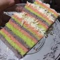 Cooksnap dari Poppy Komala untuk resep "rainbow cake kukus" super irit cuma pake 1 telur