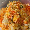 Cooksnap Zahrah Buang semasa beliau membuat Nasi Minyak Meriah.