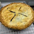 Kathleen Cummings's cooksnap of when they made Mrs. Beacham's Blueberry Pie.
