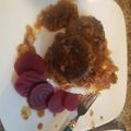 Cory Bryce's cooksnap of when they made Salisbury steak and onion gravy.