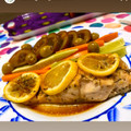 El cooksnap de Josemi CilantroYHierbabuena cuando hizo Salmón con verduras, limón y eneldo al lekué.