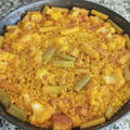 El cooksnap de Gilbert (Aprenent a la vida 📚♻️☯️) cuando hizo Arroz con carne, coliflor y ajetes.