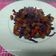El cooksnap de Marianela Maza cuando hizo Revuelto de berenjenas Repollo Colorado y varias verduras.