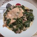 El cooksnap de Las Recetas de Felichef cuando hizo Salmón en salsa cremosa con espinacas baby.
