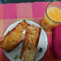 El cooksnap de Vicente Moliner cuando hizo Desayuno completo con tostadas con miel.