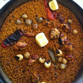 El cooksnap de Marieta cuando hizo Paella de conejo y caracoles.