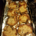 Brian's cooksnap of when they made Parmesan pork chops.