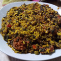 El cooksnap de Elena C cuando hizo Arroz con longaniza y chorizo.