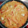 El cooksnap de Pilar Castro cuando hizo Arroz con congrio y langostinos.