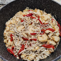 El cooksnap de 2marugan cuando hizo Cocochas de Bacalao con Pimientos del Piquillo y Gulas.