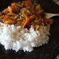 El cooksnap de tere cuando hizo Saltado de carne con champiñones.