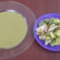 El cooksnap de Fathy Padilla cuando hizo Sopa crema de calabacín, guisantes y nabo.