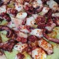 El cooksnap de silvia cuando hizo Vasitos de pulpo sobre crema de patata.