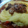El cooksnap de Gisella B cuando hizo Polenta con sobras de pollo asado.
