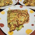 Cooksnap από Ζου Ειρηνη στη συνταγή Κρέπες από κολοκυθάκια με γέμιση πιπεριά Φλωρίνης και μανούρι