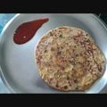 Rakhi Gupta का कुकस्नैप जब उन्होंने पनीर का पराठा बनाया था।