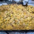 Chelsey Stryker's cooksnap of when they made Cornbread Dressing with Smoked Turkey.