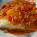 El cooksnap de Luz cuando hizo Bacalao en salsa de puerro y cebolla.