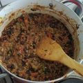 El cooksnap de María Isabel Marcano Tenias cuando hizo Chili o Chile con carne.
