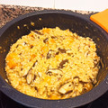 El cooksnap de Juliana cuando hizo Risotto de níscalos y calabaza.