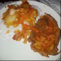 El cooksnap de Yazz Musumessi cuando hizo Churrasco a la criolla con arroz.
