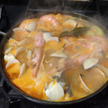 El cooksnap de pilarin cuando hizo Bacalao en salsa con gambas y almejas.