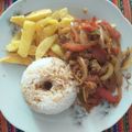 El cooksnap de Cecilia Gonzalez cuando hizo Lomo saltado de carne.