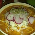El cooksnap de Idalia Quinteros cuando hizo Pozole rojo con pollo.
