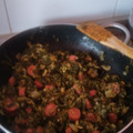 El cooksnap de Juan Pedro Sanchez Alvarez cuando hizo ESPINACAS CON SALCHICHAS.
