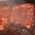 El cooksnap de Roxana Civallero cuando hizo Ribs de cerdo a la barbacoa express con puré de batatas.