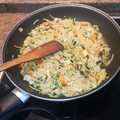El cooksnap de Carolina Gallardo Valencia cuando hizo Fideos asiáticos a la espinaca.