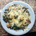 El cooksnap de davidespigaresmorales cuando hizo Salteado de espinacas con pavo gratinadas.