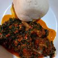 @Om Ziyad_Kitchen 's cooksnap of when they made Amala with vegetable soup.
