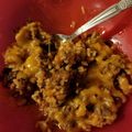 Peggy Cubitt's cooksnap of when they made Cheeseburger Rice.