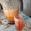 El cooksnap de pablo castillo cuando hizo Licuado de durazno, melón y naranja.