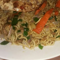 Maryam AMK's cooksnap of when they made Aisha's Special stir fry noodles with minced meat and sunny side up egg.