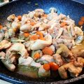 El cooksnap de Sarandonga cuando hizo Revuelto de pollo con champiñones en salsa de soja.