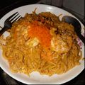 รูป Cooksnap ของ Tht nr เมื่อเขาทำ สปาเก็ตตี้ครีมไข่กุ้ง
