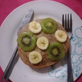 El cooksnap de Yeina Pedroza cuando hizo Pancakes de kiwi y banana.