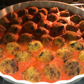 El cooksnap de Annuska Perera cuando hizo Albóndigas de berenjenas.