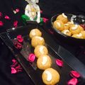 Tina matta's cooksnap of when they made Besan ke ladoo.