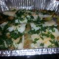 El cooksnap de lorensanyer cuando hizo Bacalao al horno sobre espinacas y champiñones salteados.