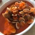 El cooksnap de ecastrolinan cuando hizo Merluza en salsa de piquillos.