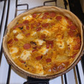El cooksnap de Sandra Soprani cuando hizo Pascualina con Masa casera.