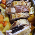 El cooksnap de Rafa cuando hizo Carré de cerdo con ciruelas, mostaza y miel.
