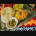 Umme Ali 's cooksnap of when they made Halwa poori platter.