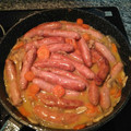 El cooksnap de Mari José cuando hizo Salchichas de pollo con verduras y arroz aromatizado.