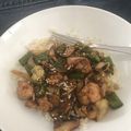 Joe Kelly's cooksnap of when they made Kung Pao Chicken.